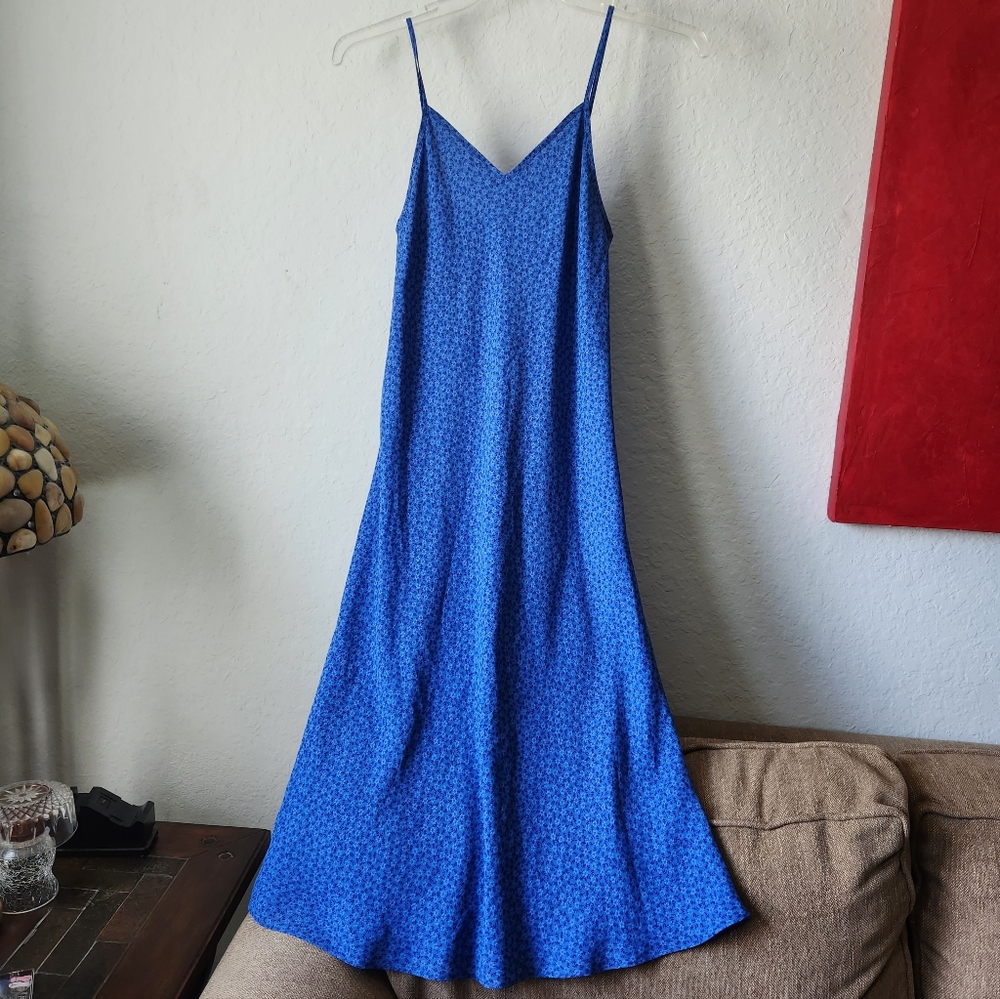 Express Blue Floral Slip Dress 5/6